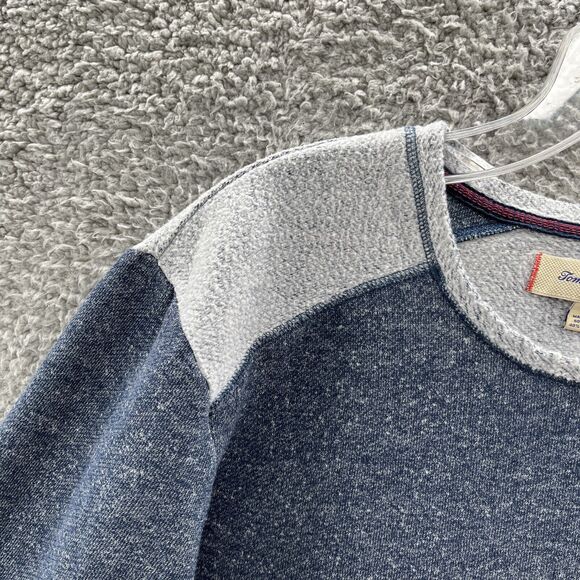Tommy Bahama Sweatshirt Mens XL Blue Gray Colorblock Relaxed Logo Pullover - Picture 4 of 12